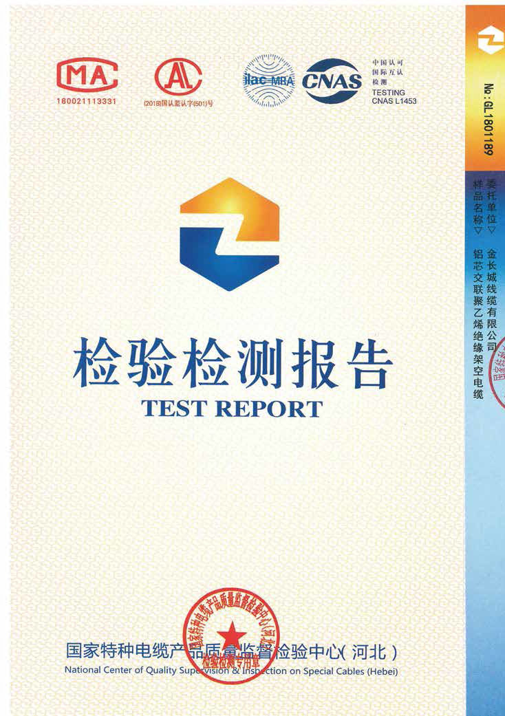 Inspection Report-Aluminum Core Insulated Overhead Cable Inspection Report-Aluminum Core Insulated Overhead Cable